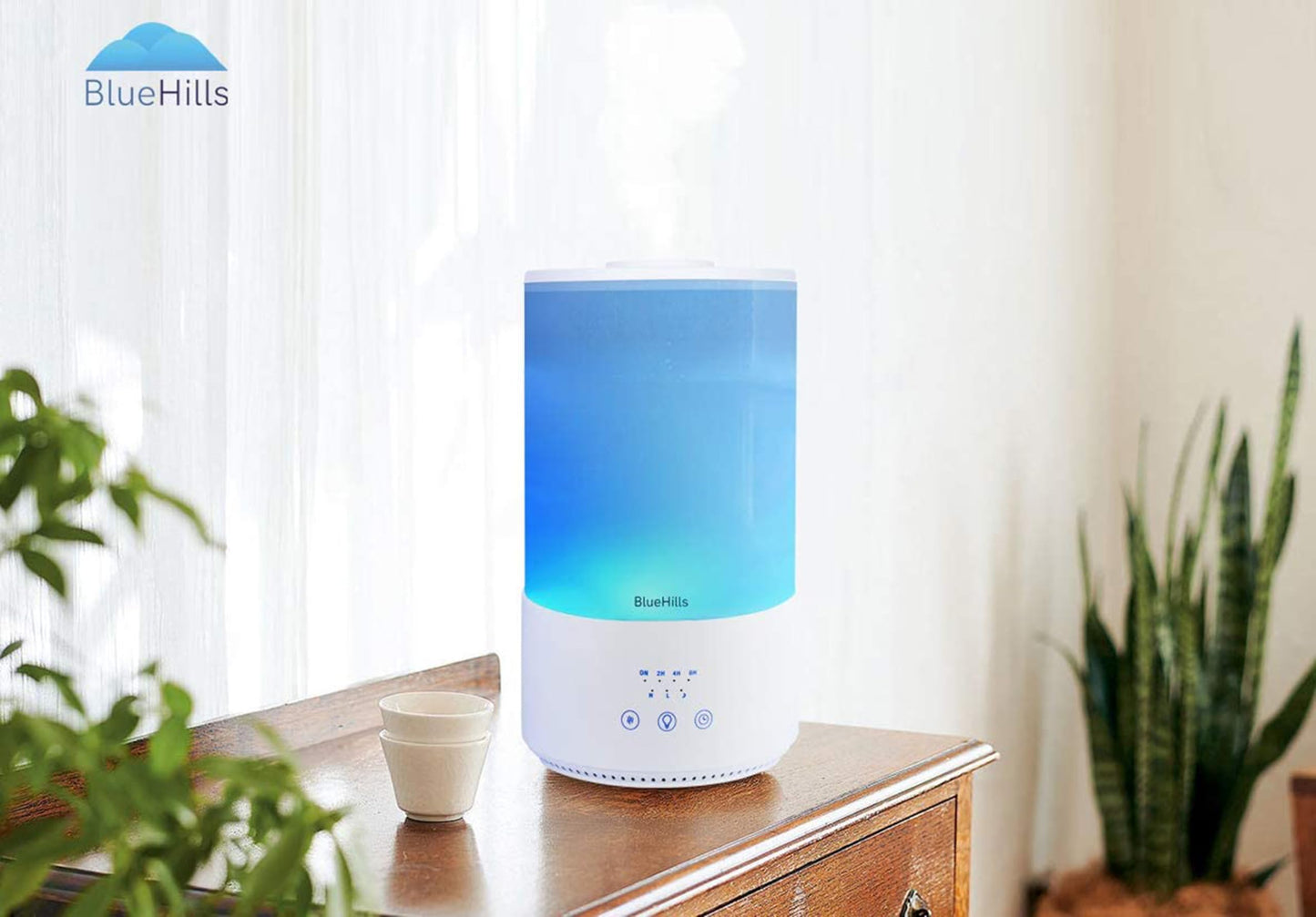 BlueHills 4000 ml Tall Essential Oil Diffuser | 50-Hour Run, Remote