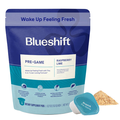 Blueshift Pre-Game NAC Electrolytes, Liver Support (14 Pack)