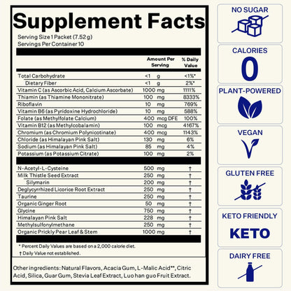 Blueshift Pre-Game NAC Supplement + Electrolyte Hydration Packets (10 Pack)