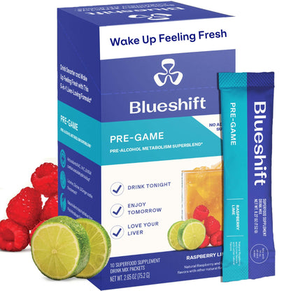 Blueshift Pre-Game NAC Supplement + Electrolyte Hydration Packets (10 Pack)