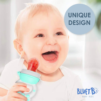 Bluet B- Baby Fruit Feeder Pacifier – BPA-Free Silicone, 6 Nipples (2 Pack) – Green