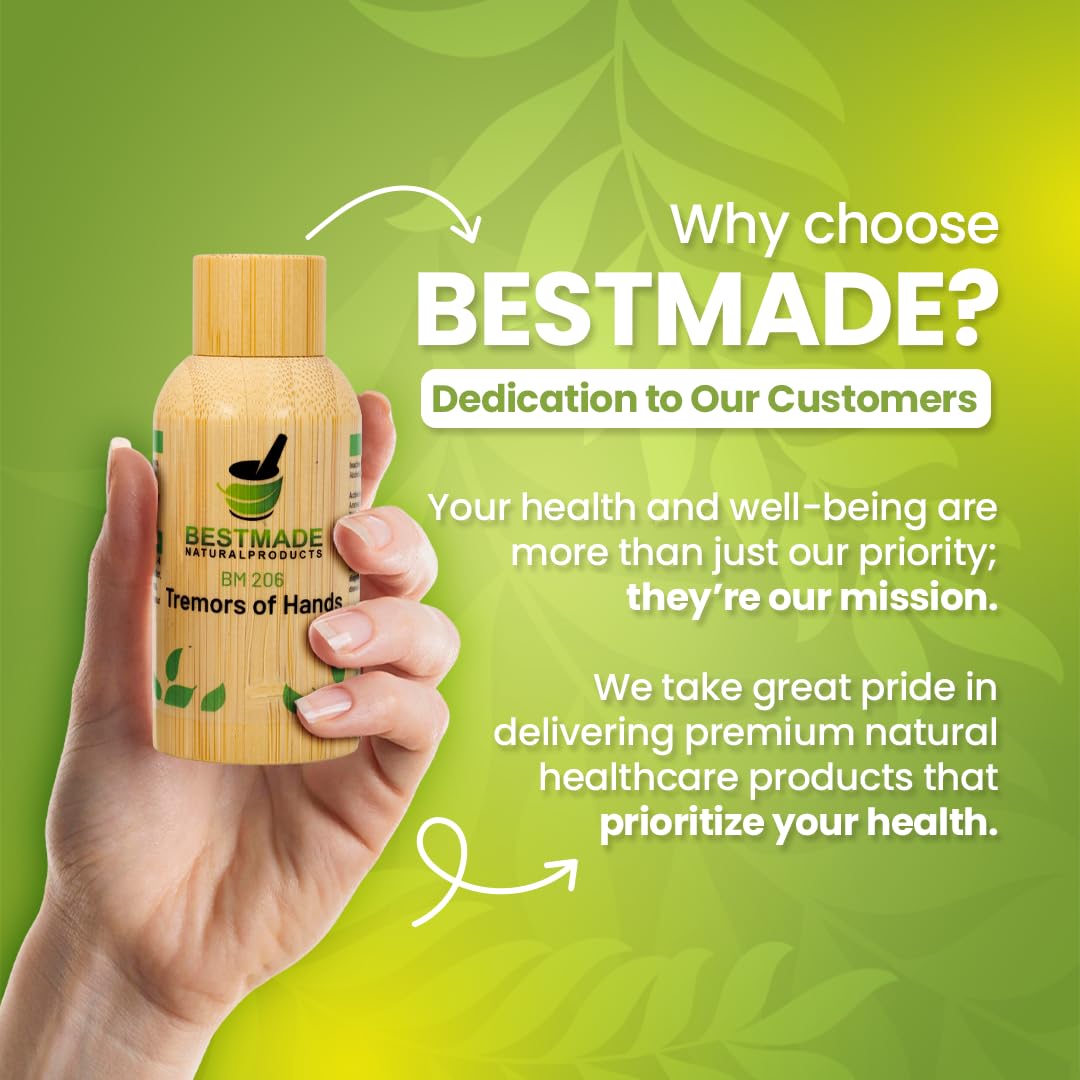 Bestmade BM206 Tremor Support Drops - Natural Hand Tremor Relief 30mL
