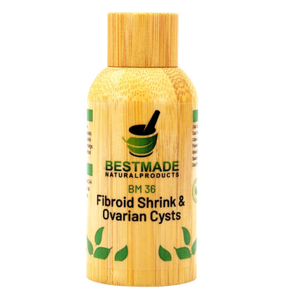 Fibroid Shrink & Ovarian Cysts BM36 - Helps Shrink Fibroids and Ovarian Cysts, Balance Estrogen Levels and Prevent Regrowth, Support for Menstrual Pain and Painful Intercourse, 30 mL Drops | Bestmade