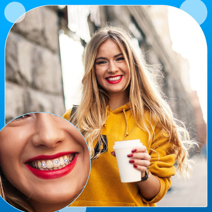 Boao 61-Piece Tooth Gem Kit DIY Dental Gems – Reflective Crystal Teeth Jewelry with Applicator Sticks & Dot Drill Pen