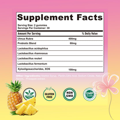 Boasi Her Juicy Vaginal Probiotics Gummies – Pineapple Flavor, pH Balance & Immunity