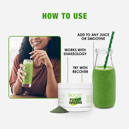 BODi Power Greens Boost - Green Superfood Powder for Women & Men (21 Servings)