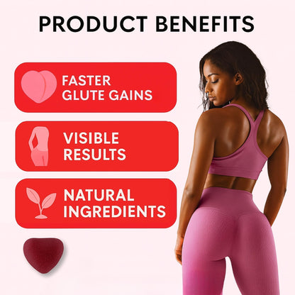 Bodied by Bella Butt Gummies – Natural Booty Gummies, Plant-Based Butt Enhancer (30 Ct) Peach Shake