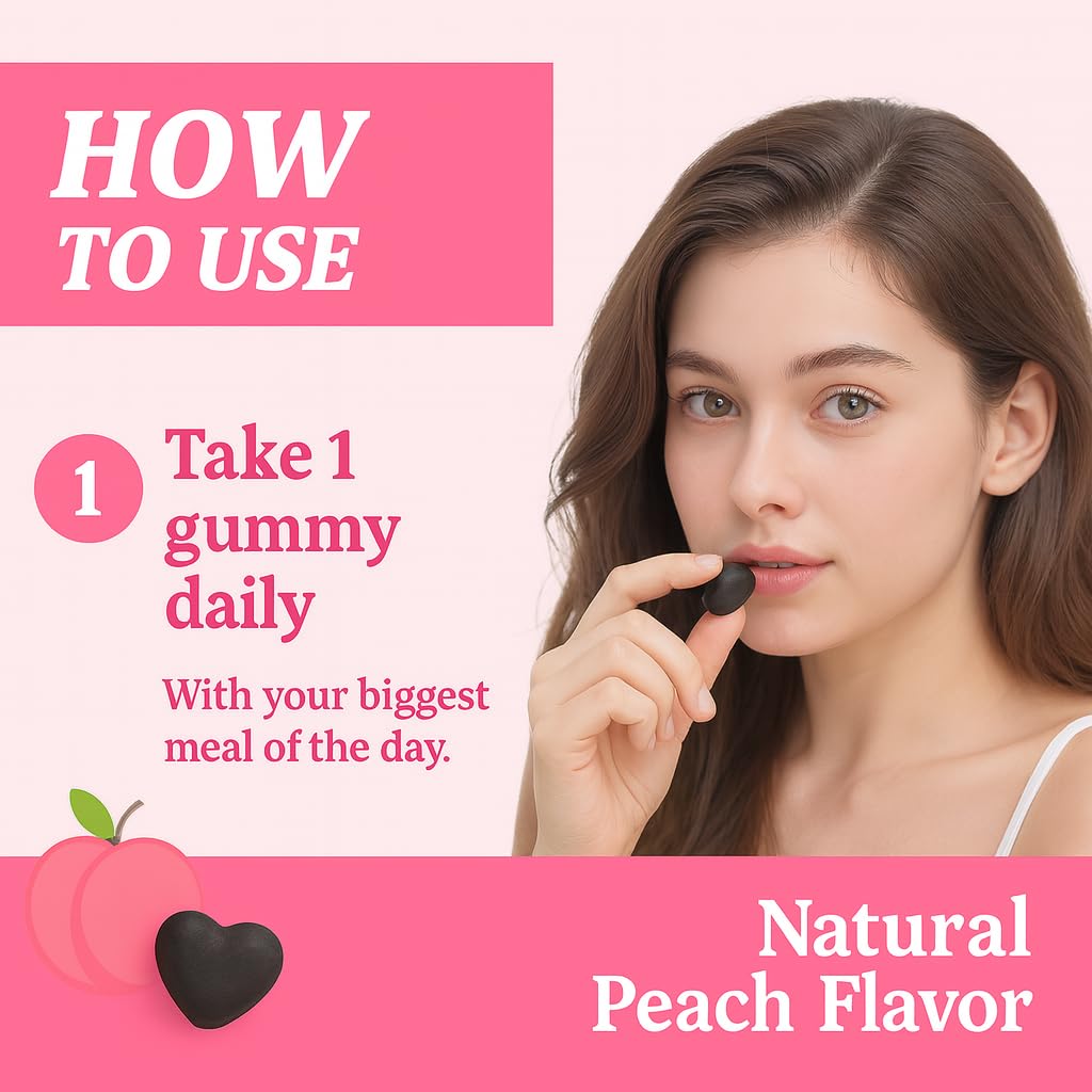 Bodied by Bella Butt Gummies – Natural Booty Gummies, Plant-Based Butt Enhancer (30 Ct) Peach Shake