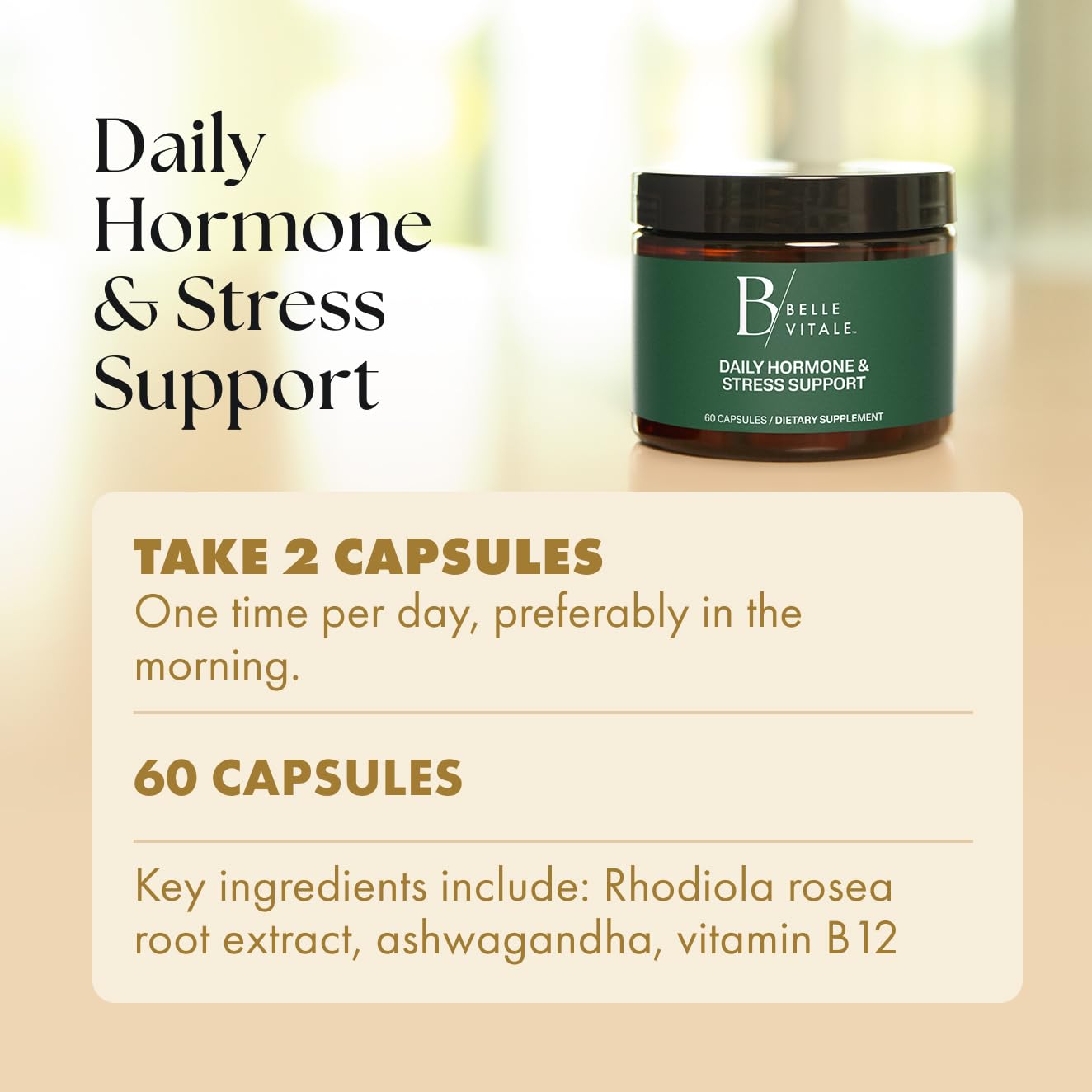 BODi Belle Vitale Duo: Daily Hormone & Stress Support + Daily Metabolism Support