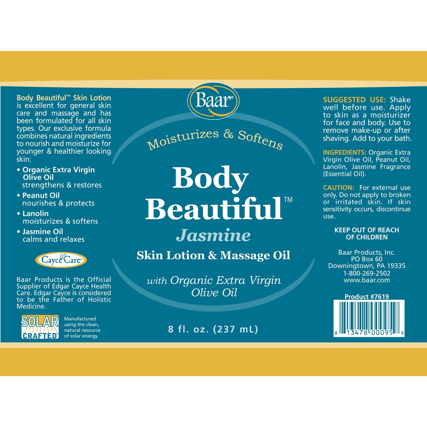Body Beautiful Jasmine Scent - Nourishing Body Oil