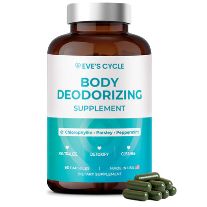 Body Deodorizing Supplement – Internal Chlorophyllin Capsules (Vegan, Made in USA)