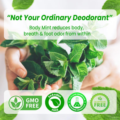 Body Mint Original - Chlorophyll Deodorizing Supplement for Full-Body Freshness