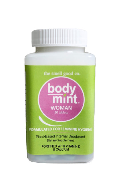 Body Mint Woman - Chlorophyll Internal Deodorant, Aluminum-Free, 50 Tabs