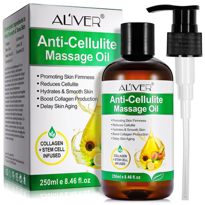 Body Oil Naturals Anti-Cellulite Massage Oil – Skin Tightening & Moisturizing (8.46 fl oz)