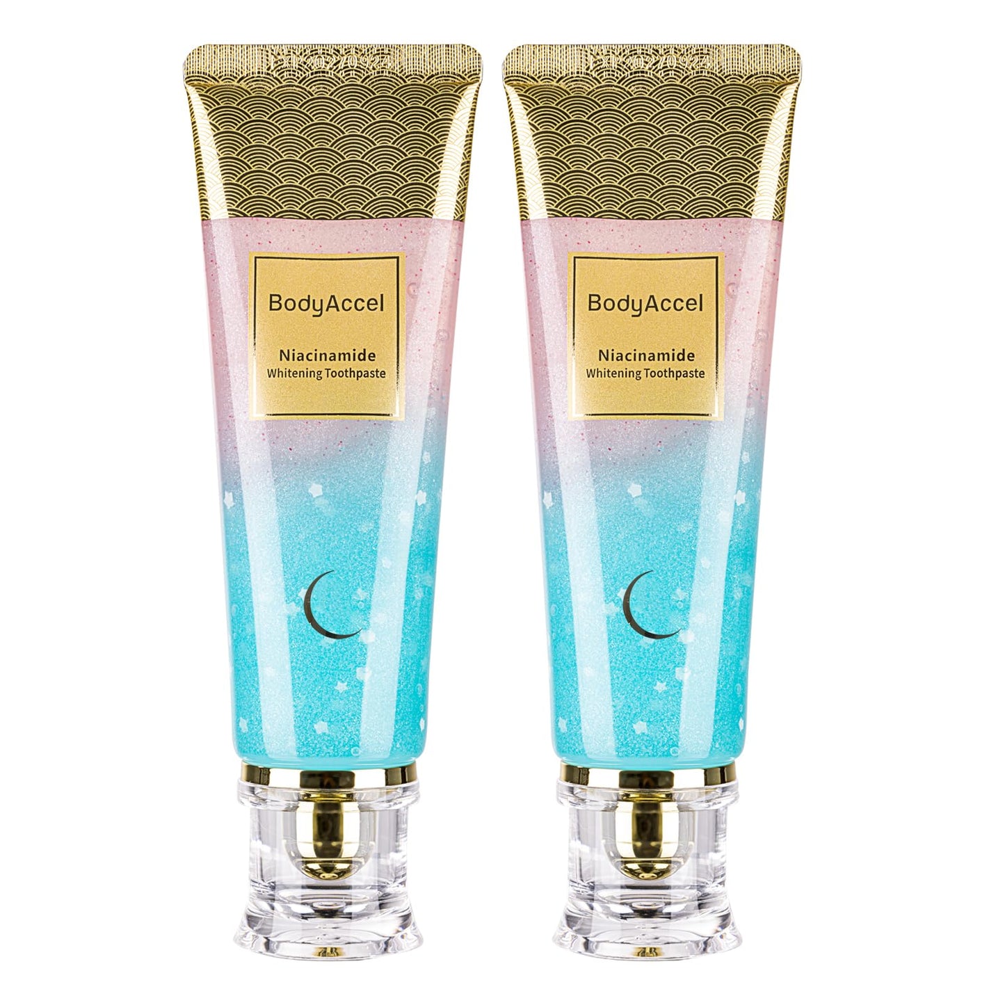 BodyAccel Niacinamide Whitening Toothpaste – Natural Whitening, Gentle Formula 2-Pack