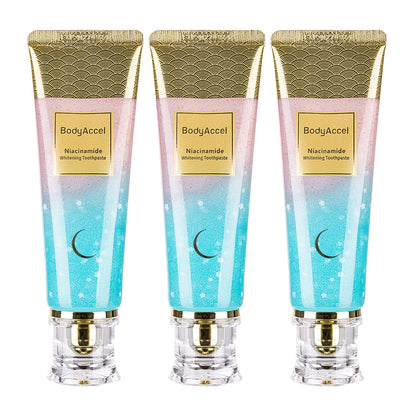BodyAccel Niacinamide Whitening Toothpaste – Natural Whitening (3-Pack)