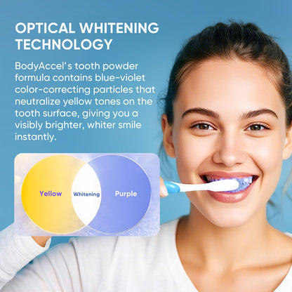 BodyAccel Probiotic Pearl Teeth Whitening Powder – Fluoride-Free, Coffee & Tea Stain Removal
