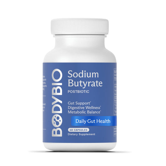 BodyBio Butyrate Postbiotic for Gut Health | Digestive Support & Leaky Gut Repair BritishVita | Premium UK Vitamins & Wellness Supplements