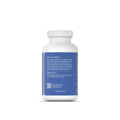 BodyBio Evening Primrose Oil – GLA for Skin & Hormone Balance | 180 Softgels