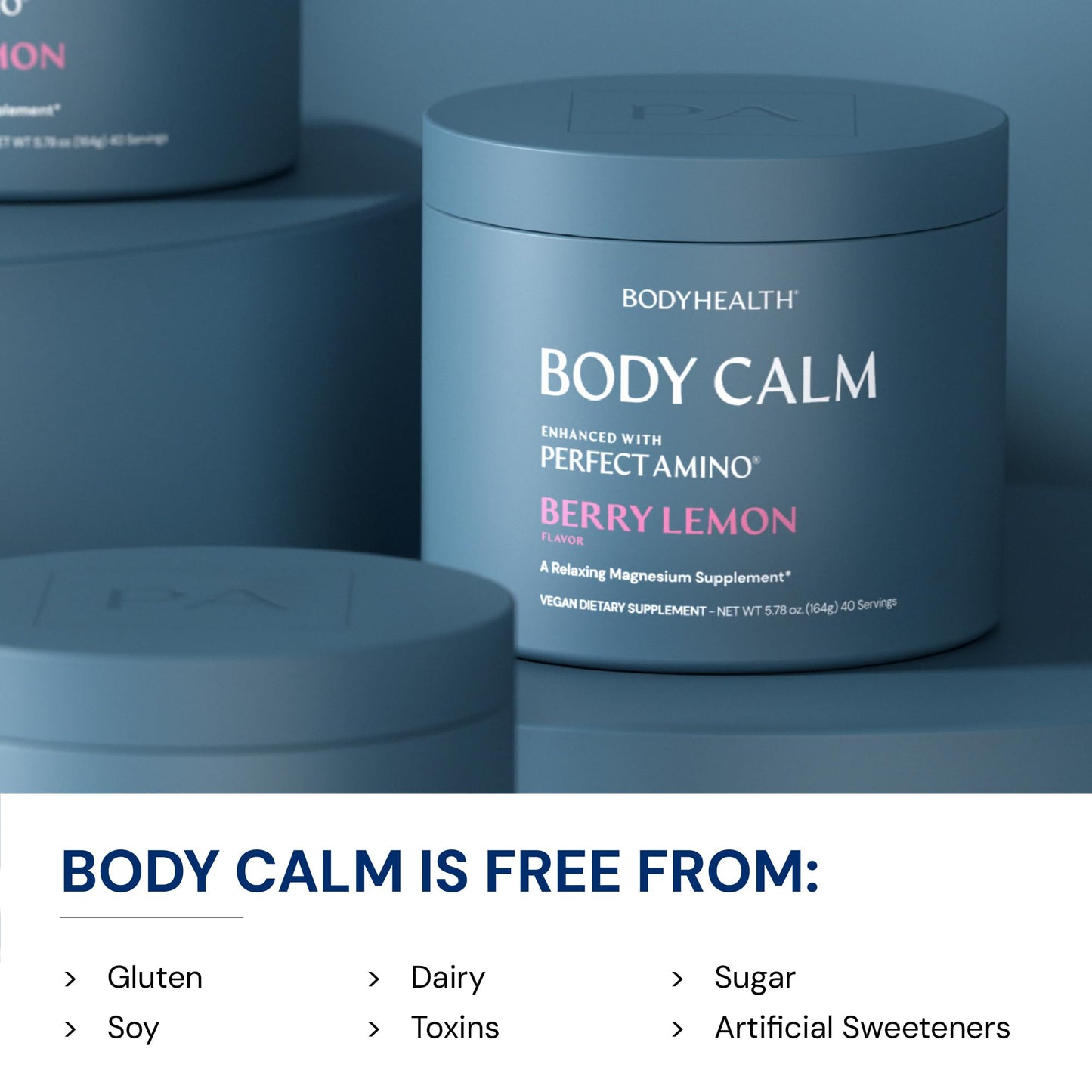 BodyHealth Body Calm Magnesium Sleep Supplement – Berry Lemon (40 Servings)