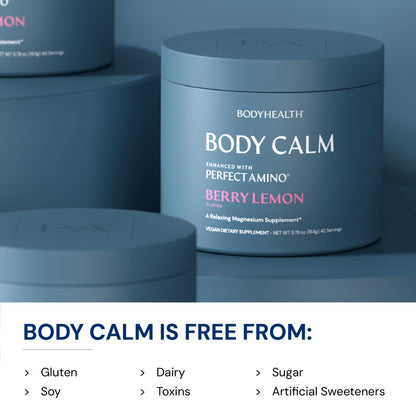 BodyHealth Body Calm Magnesium Sleep Supplement – Berry Lemon (40 Servings)