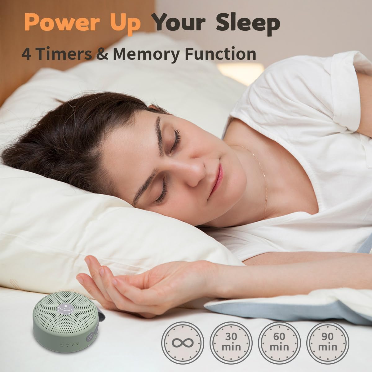 BodyHush Mini Sound Machine — Portable White Noise & 30 Soothing Sounds