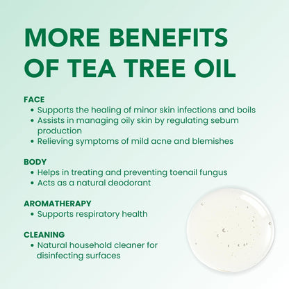 BodyJ4You Pure Tea Tree Oil - 5 ml, USDA Organic, Undiluted, Non-GMO