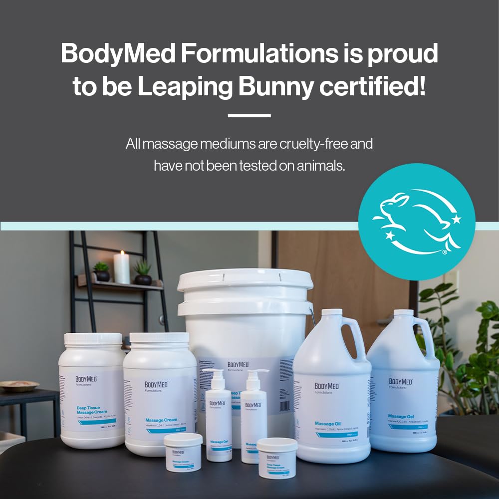 BodyMed Formulations Deep Tissue Massage Cream – Fragrance-Free, All-Natural, Leaping Bunny Certified, 1 gal