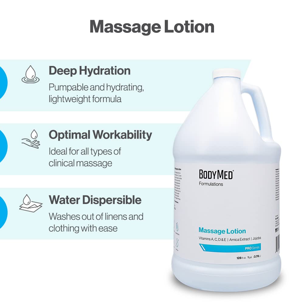BodyMed Formulations Massage Lotion, 1 gal – Fragrance-Free, Leaping Bunny Certified