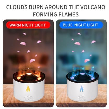 BOHOFAM 360ML Essential Oil Diffuser - Volcano & Flame Modes, 50ml Hotel Oil Included