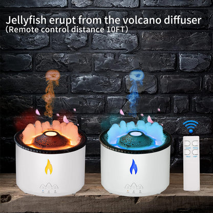 BOHOFAM 360ML Essential Oil Diffuser - Volcano & Flame Modes, 50ml Hotel Oil Included