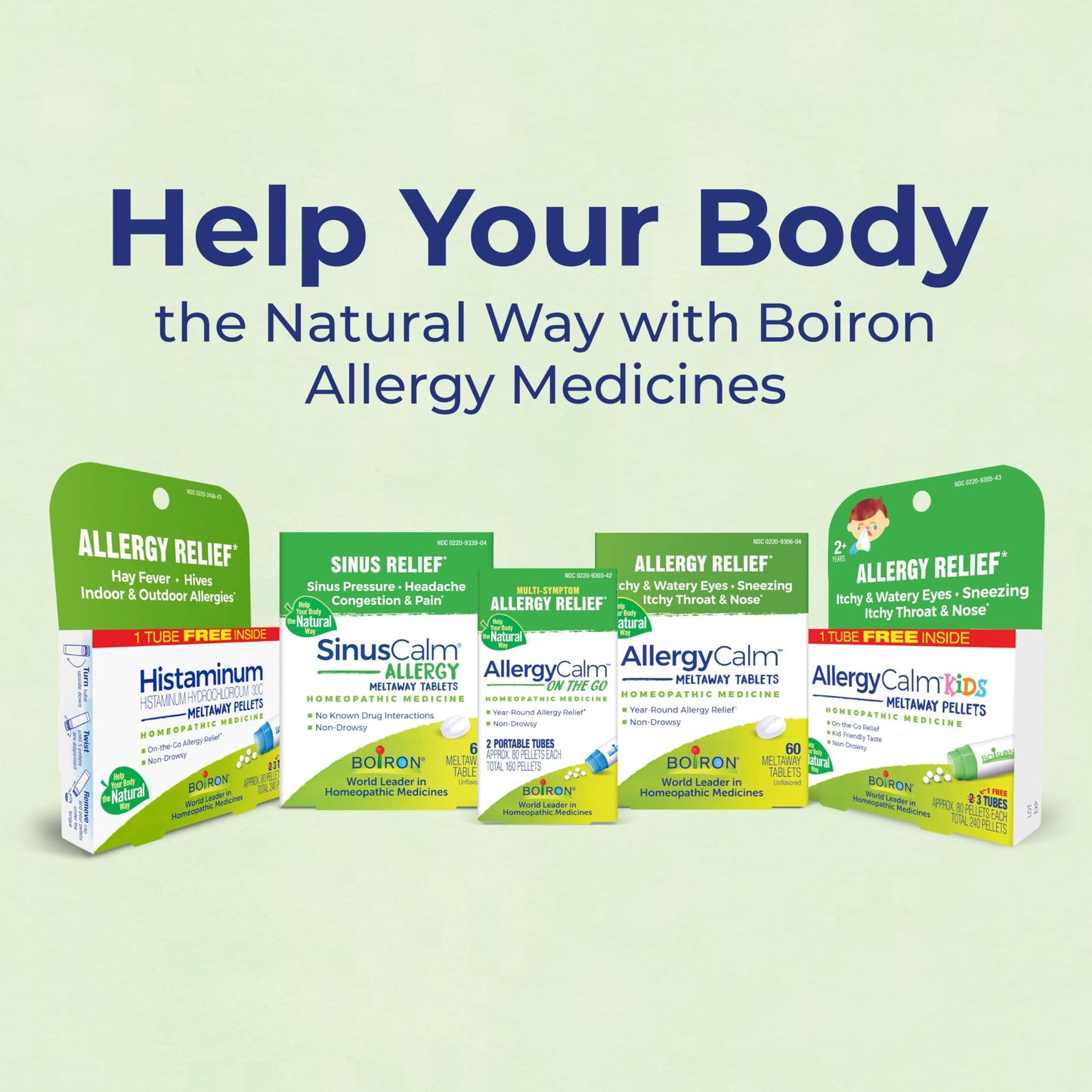 Boiron AllergyCalm On the Go - Targeted Allergy Relief Pellets (2 Count, 160 Pellets)
