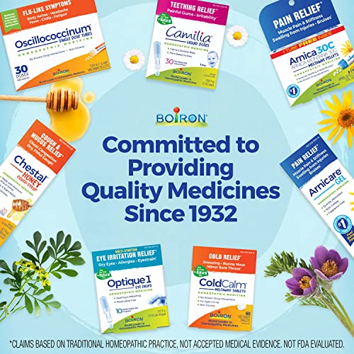 Boiron Aconitum Napellus 30C – Fever Relief Pellets, 240 Count (3 Tubes)