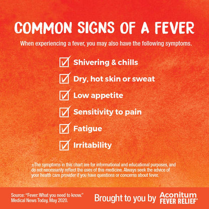 Boiron Aconitum Napellus 30C – Fever Relief Pellets, 240 Count (3 Tubes)