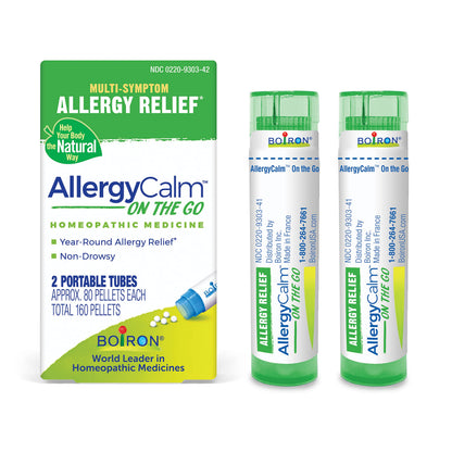 Boiron AllergyCalm On the Go - Targeted Allergy Relief Pellets (2 Count, 160 Pellets)