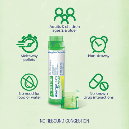 Boiron AllergyCalm On the Go - Targeted Allergy Relief Pellets (2 Count, 160 Pellets)