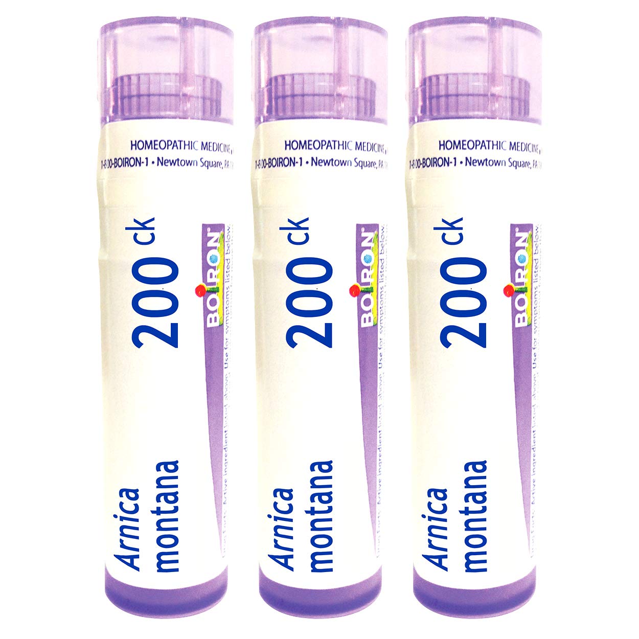 Boiron Arnica Montana 200CK – Homeopathic Muscle Pain & Stiffness Relief (Pack of 3, 240 Pellets)