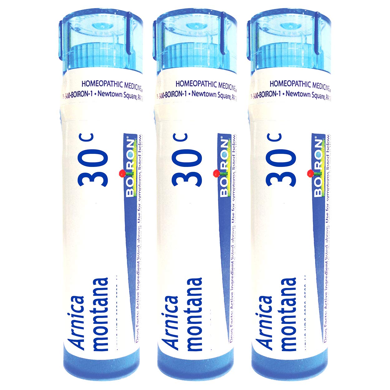 Boiron Arnica Montana 30C – Homeopathic Medicine for Muscle Pain & Stiffness (Pack of 3, 240 Pellets)