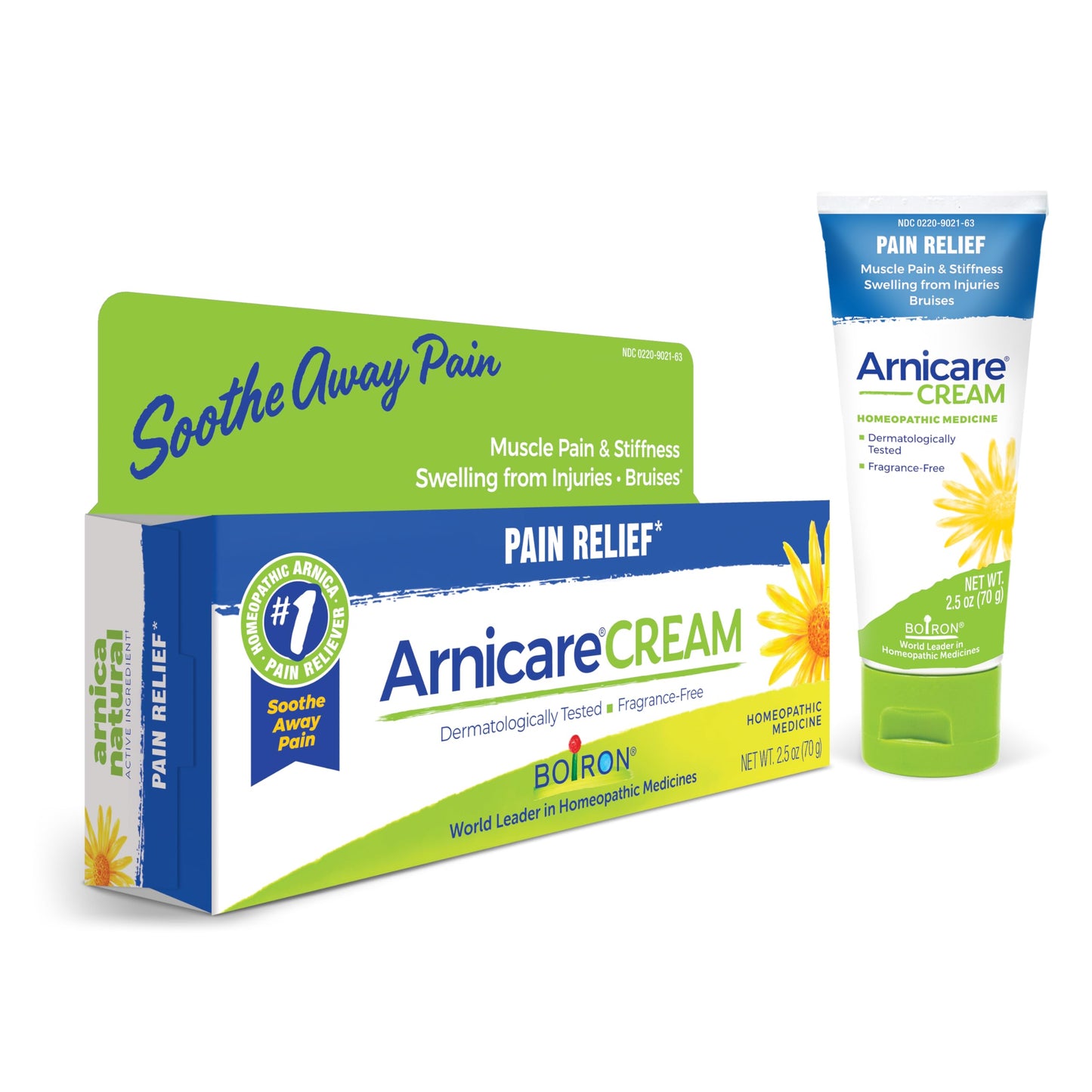 Boiron Arnicare Cream 2.5 oz – Fragrance-Free, Fast-Absorbing Topical Pain Relief for Muscle & Joint Discomfort