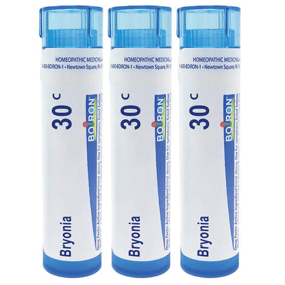 Boiron Bryonia 30c – Homeopathic Muscle and Joint Pain Relief (Pack of 3, 240 Pellets)