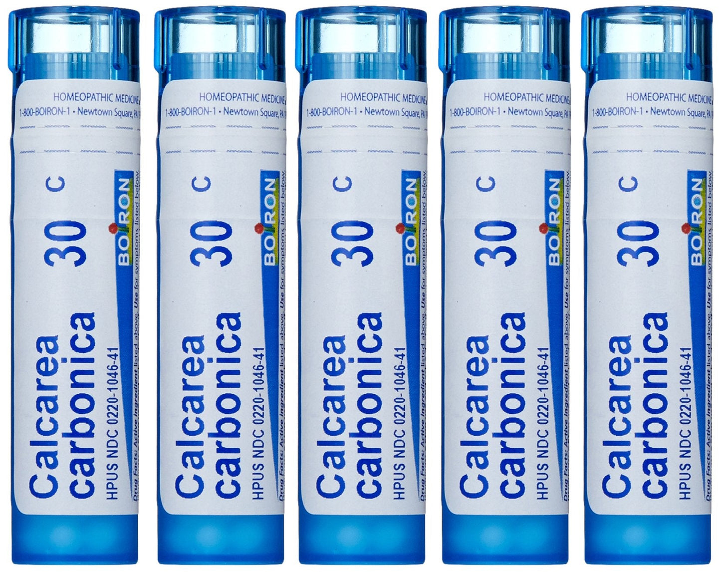 Boiron Calcarea Carbonica 30C Pellets – 80 Count Tubes (Pack of 5) | Homeopathic Medicine Made in France