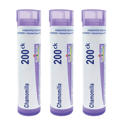 Boiron Chamomilla 200Ck – Irritability, Restlessness & Sleep Support (Pack of 3, 240 Pellets)