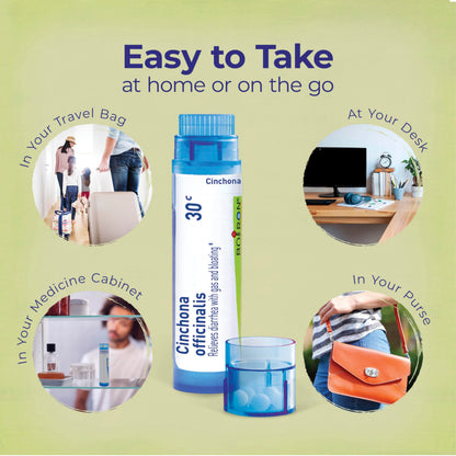 Boiron Cinchona 30C Homeopathic Diarrhea Relief – 3 Tubes, 240 Pellets