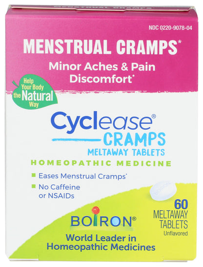 Boiron Cyclease Cramp Tablets, 60 Ct | Homeopathic Menstrual Relief