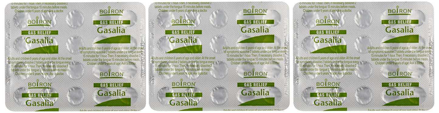 Boiron Gasalia 3 Pack – 60 Tablets Each | Homeopathic Gas Relief