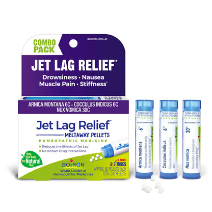 Boiron Jet Lag Relief Kit - 3 Tubes (240 Pellets) for Travel Relief