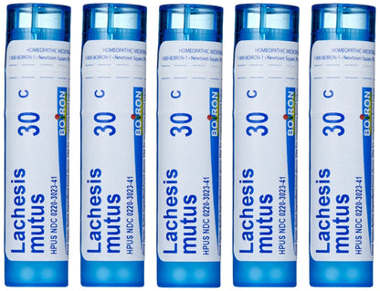 Boiron Lachesis Mutus 30C (Pack of 5) – Homeopathic Medicine for Hot Flashes
