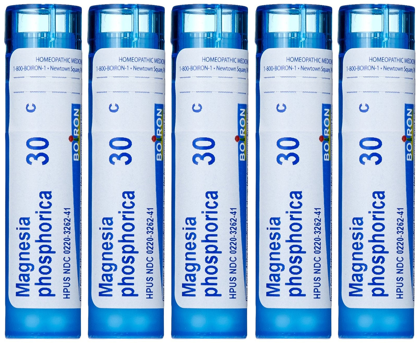 Boiron Magnesia Phosphorica 30C (Pack of 5) – Homeopathic Abdominal Pain Relief