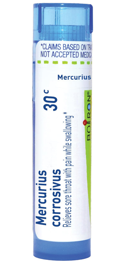Boiron Mercurius Corrosivus 30C Sore Throat – 80 Pellets | Homeopathic Medicine