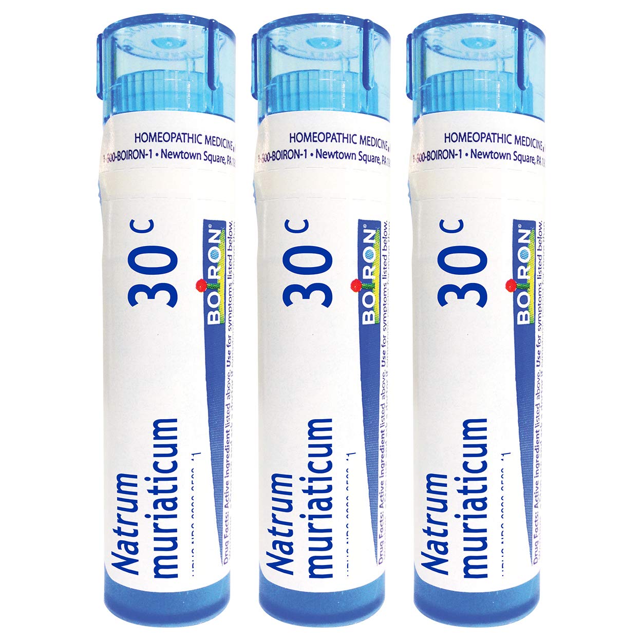 Boiron Natrum Muriaticum 30C Homeopathic Medicine for Runny Nose – Pack of 3 (240 Pellets)